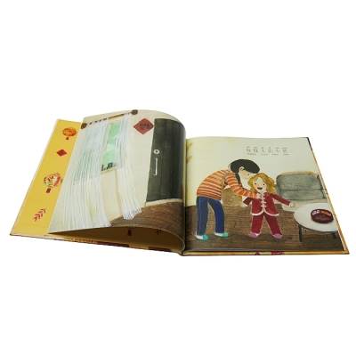 Full color cartoon custom hardcover children bilingual learning word books printing