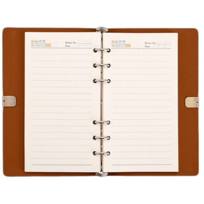 Promotional Gift Leather Loose-Leaf Business Notepad Custom Daily Planners Organizer Journal Notebook Printing