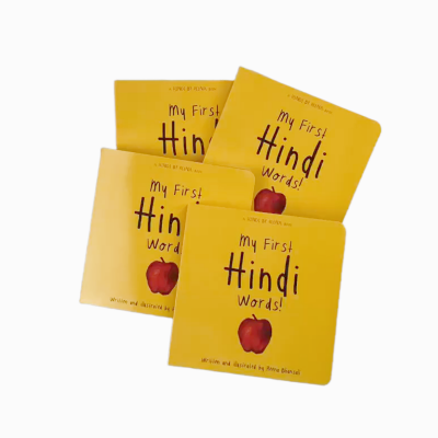 Custom Cognitive Alphabet ABC Cardboard Book Hardcover Illustration Story Inspire Board Book Printing