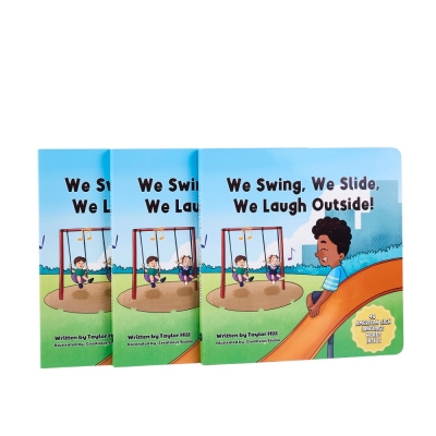 350g GSM C1s Thick White Paper Card Board Mounted Round Corner English Story Children Toddler Board Book Printing