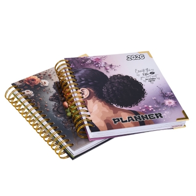Custom Logo Diary Double Loop Wire Circle Notepad Agenda Planner Spiral Binding Journal Notebook Printin