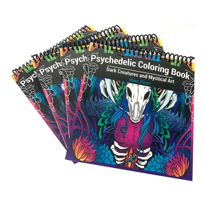 Custom Drawing Picture Spiral Coloring Book Watercolor Painting Book Printing Service