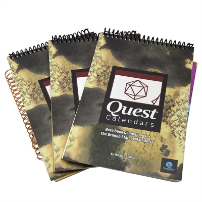 Customized Gold Stamping Softcover Spiral Book Wire Binding Journal Notebook Printing