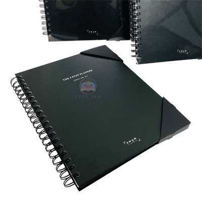 Art Paper Custom Logo Offset Printing A5 Diary Spiral Journal Notebook Wire Binding Profit Planner Printing