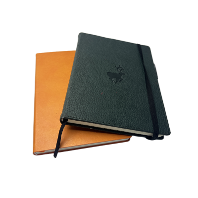 Ribbon Bookmark PU Leather Custom Inner Page Notebooks Journal Planner Book Printing