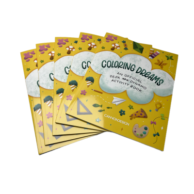 Uncoated Art Paper Custom A4 Education Softcover Coloring with Water Pen and Crayon Drawing Books Printing