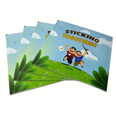 Paperback Brochure Children Comic Book Perfect Binding Softcover Picture Kids English Story Book Printing