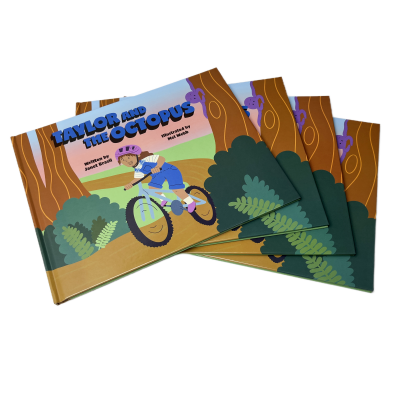 Custom Book Printing Debossed Book Landscape Hardcover Children Book Printing Service