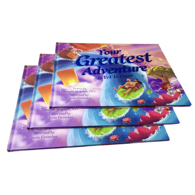 Blue Gold Stamping Custom Horizontal Hardcover Children Book Printing Service
