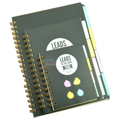 Free Sample 2022 Custom Printing A5 Hardcover Gold Spiral Daily Weekly Monthly Planner Book